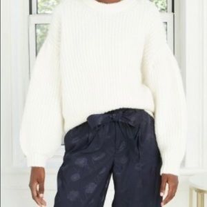 A New Day Women’s White Balloon Sleeve Sweater New